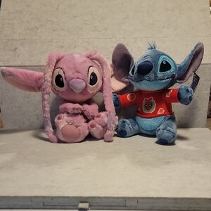 Disney's Lilo & Stitch Plushies Angel & Stitch With Spider-Man Christmas Sweater